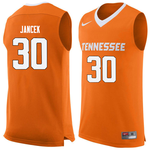 Men #30 Brock Jancek Tennessee Volunteers College Basketball Jerseys Sale-Orange